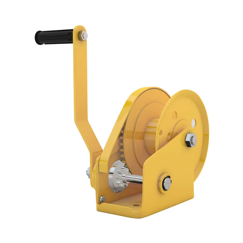 2600LB Hand Cranked Winch, Bidirectional Self-locking Small Automatic Brake Winc