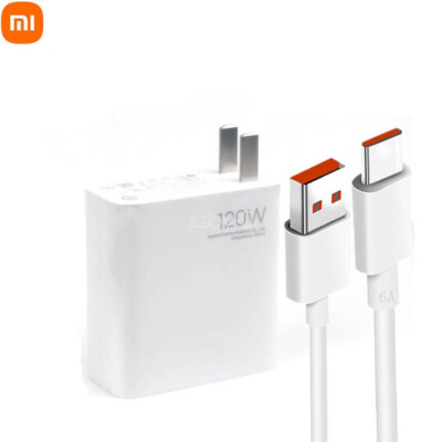 Xiaomi 120W Fast Wall Charger Adapter USB-C Cable Mi 13/13T/12/12s Pro 11 Ultra