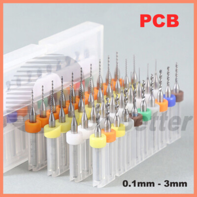 Tungsten Steel Carbide PCB CNC Micro Twist Drill Bits Rotary Milling 0.1mm - 3mm