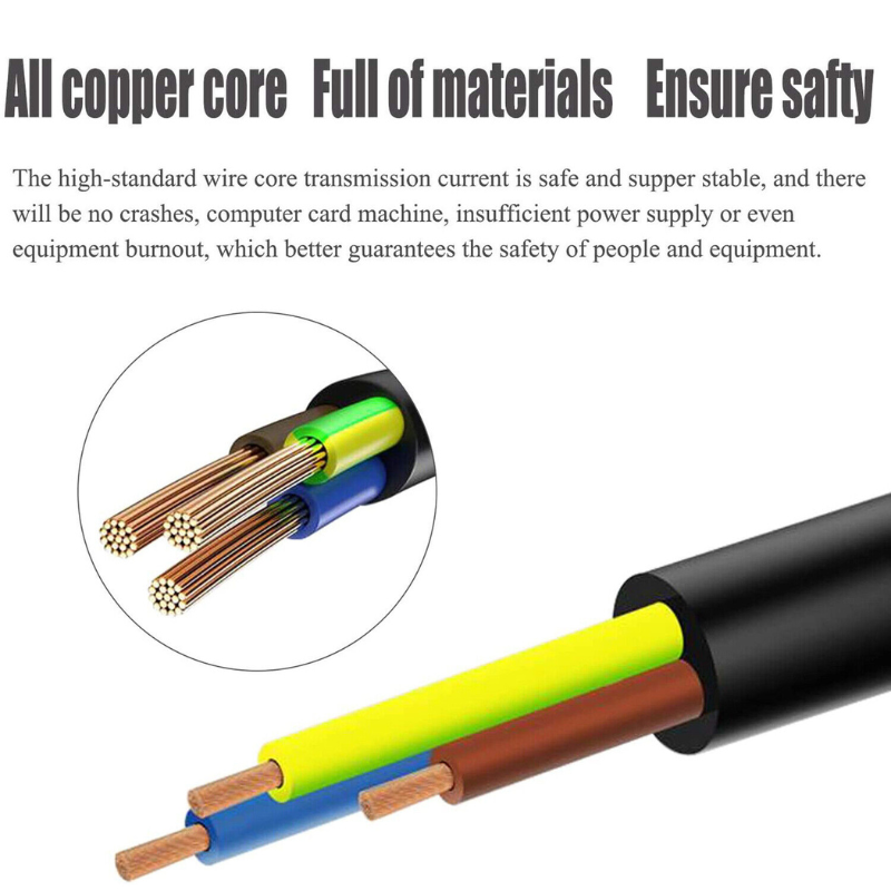 4 FT 3 Prong Universal AC Power Cord for HP Dell Lenovo Laptop TV Printer