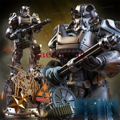 Fallout T - 60 3D Printing Figure Unpainted Model GK Blank Kit Sculpture Stock