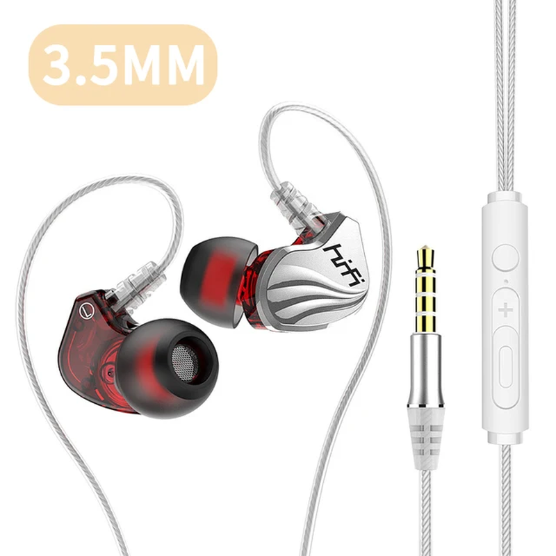3.5MM Aux/Type-C Digital Chip 6D HIFI Heavy Bass Headset with Mic Music Sports Gaming In-Ear Wired Earphones for Samsung Android