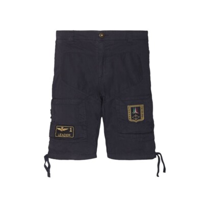 

Мужские шорты-бермуды Aeronautica Militare Anti-g BE041 Blue Pilot Arrow Tricolor, Синий