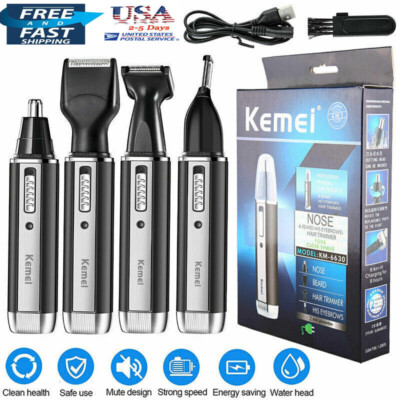 Men Kemei Shaver 4 in 1 Rechargeable Trimmer Beard Eyebrow Nose...