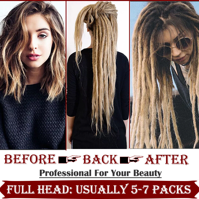 100 Handmade Dreadlocks Faux Locs Crochet Braiding Reggae Hair
