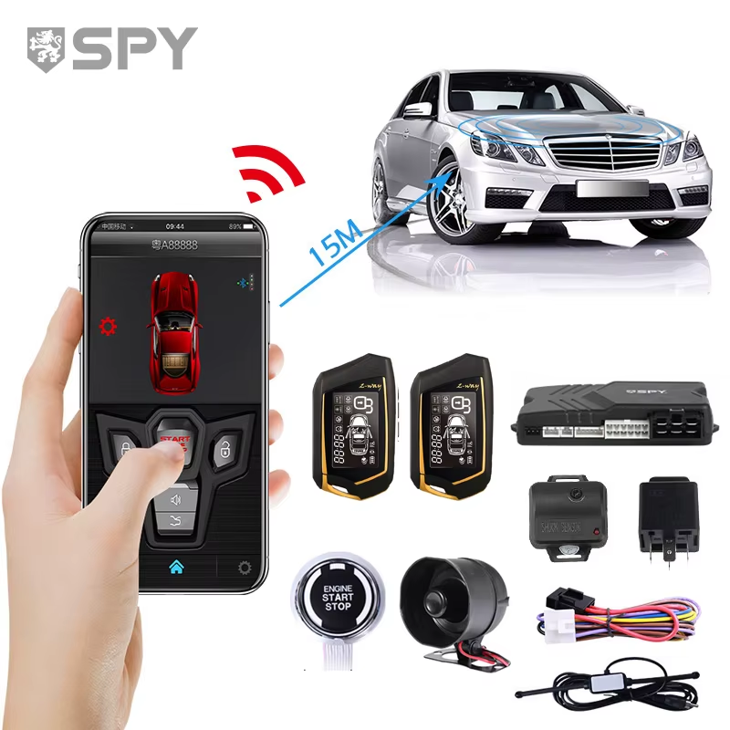 2 Way Car Alarm System Automatic Remote Start Anti-theft Car Alarm System Univer