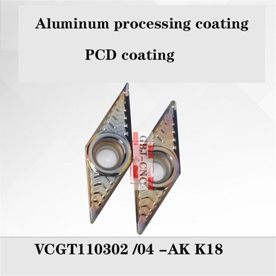 PCD coating VCGT110302 110304-AK K18 VCGT221 High gloss mill insert for aluminum
