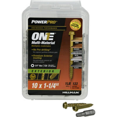 Power Pro One Multiscrew 1/4X1-1/4''Brz