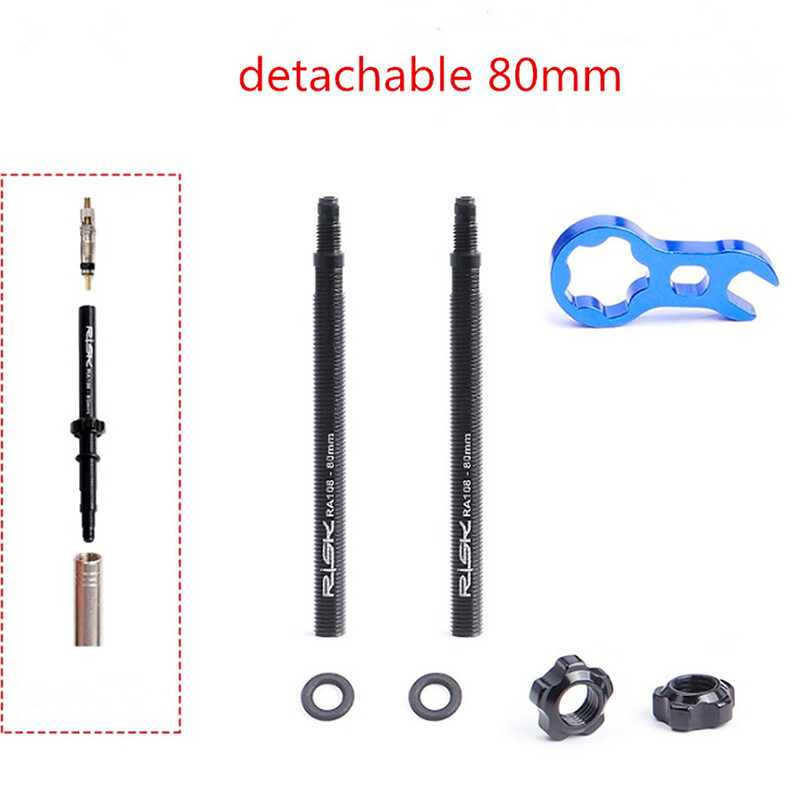 2x Bike Bicycle Inner Tubes Presta Valve Extender Extension With Core Wren'mj
