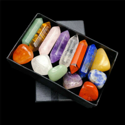 7 Chakra Double Point Towers and Tumbles Healing Stones Gift Box