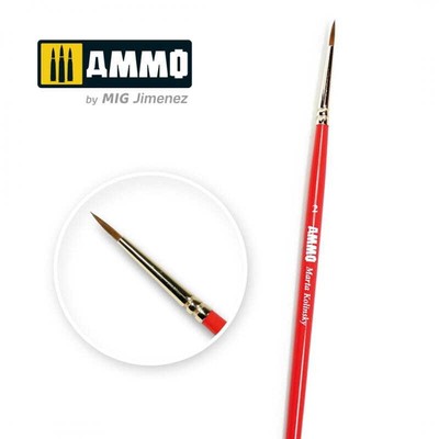 AMMO by MIG Jimenez 8714 BRUSH AMMO Marta Kolinsky Brush #2 (Natural hair)