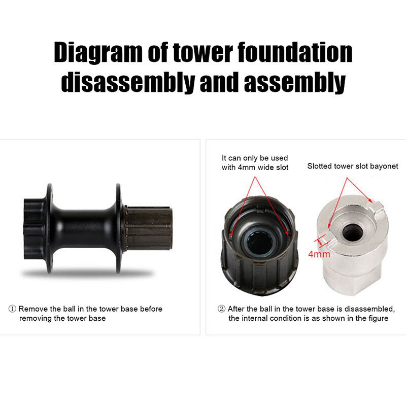 Stainless Steel Bicycle Freehub Body Remover Bike Hubs Install Disassemble Tool