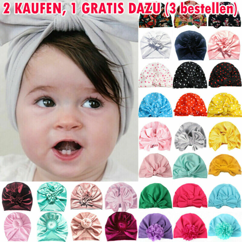 Neugeborene Kleinkinder Baby Mädchen Beanie Indien Headwrap Turban Mütze Hüte