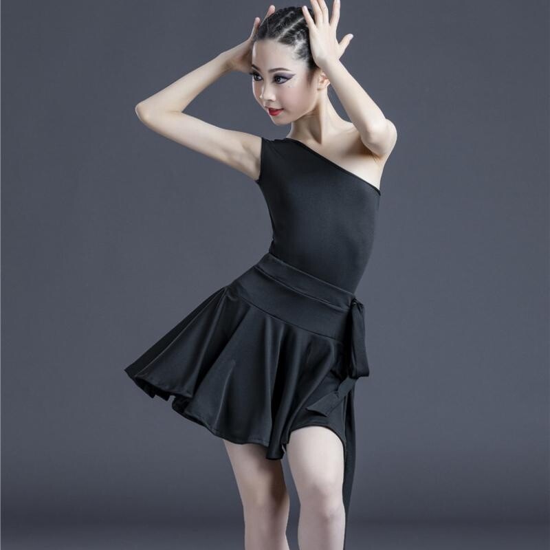Ragazze Latino Gonna Danza Increspatura Pratica Stanza da Ballo Plissettato