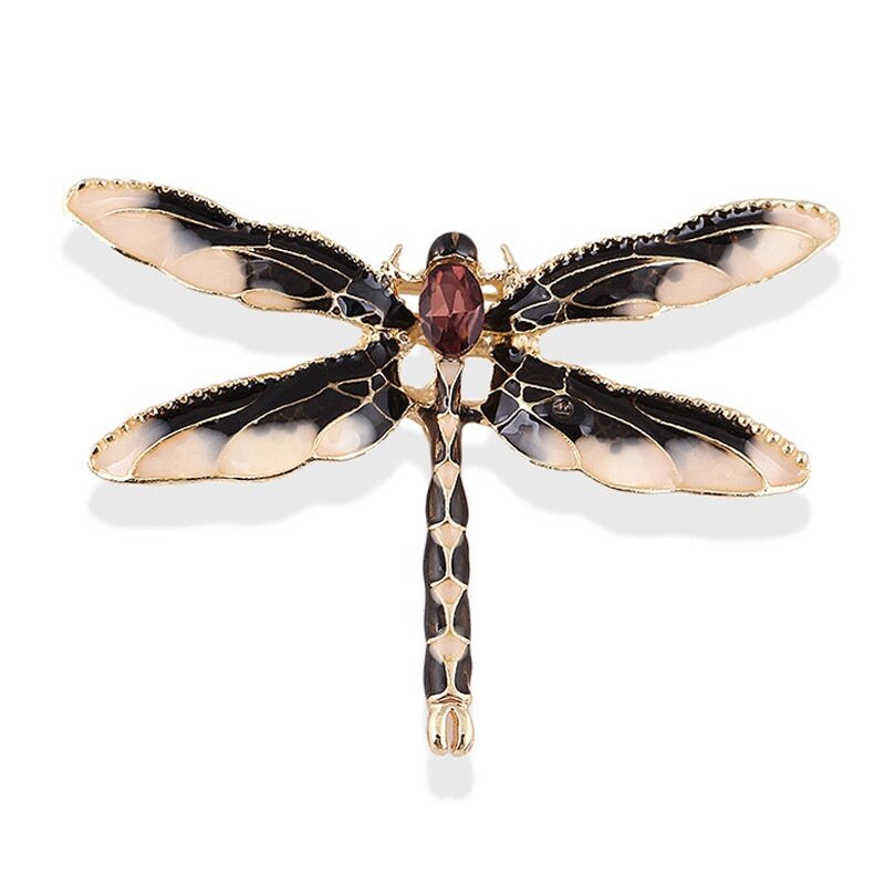 Crystal Vintage Dragonfly Brooch Insect Brooches for Women Pins Jewelry