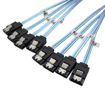 High Speed 6Gbps 6pcs/Set Sata 6 SATA Cable for Server Hard Disk Data Cable