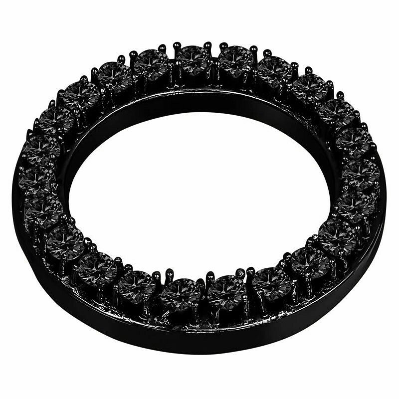 Stainless Steel Black Tone Lab Diamond Bezel Rolex DateJust & DayDate 30mm Watch