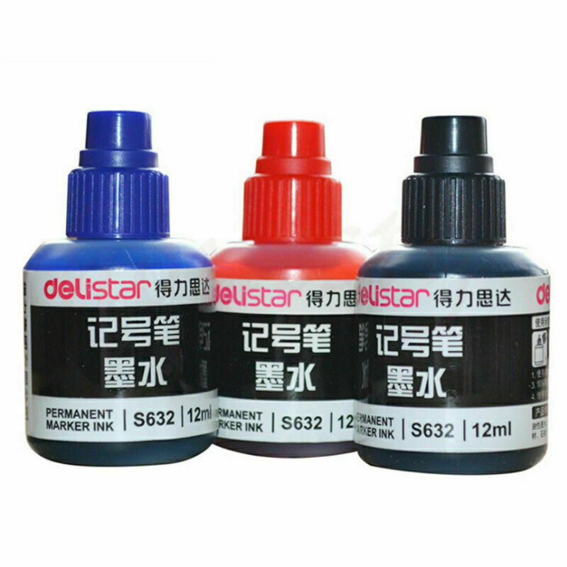 1pc S632 Permanent Marker Refill Ink For Marker Pen Black/Re
