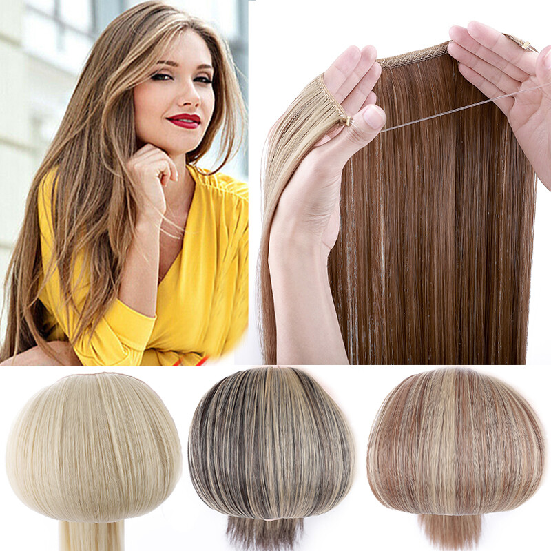 US Wire In Hair Extensions Elastic Band Secret Miracle Ring Real as Human Thick