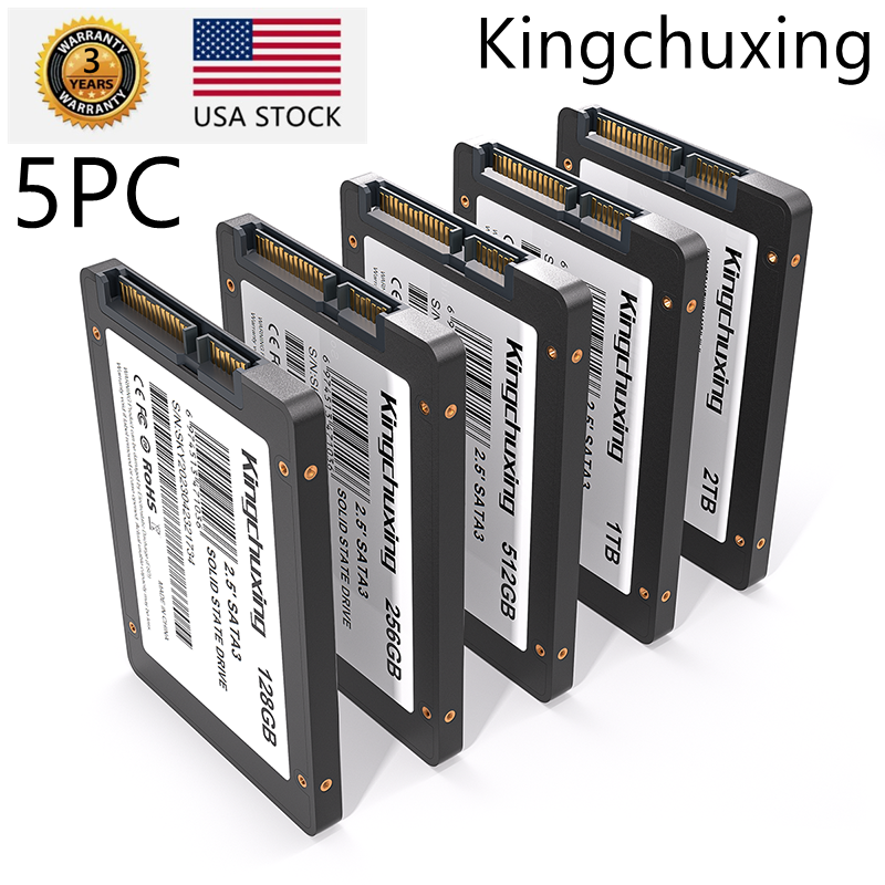 Kingchuxing SSD 256G 512GB 1TB 2TB 2.5" SATA III Internal SSD PC/MAC 5PACK LOT