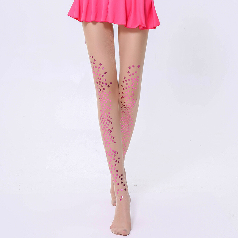 New Fish Scale Tights Stockings Mermaid Pantyhose Dance Gymnastic Clubwear Shiny