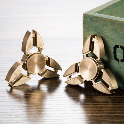 Tri Fidget Hand Spinner Triangle Torqbar Brass Finger Toy EDC Focus ADHD Autism