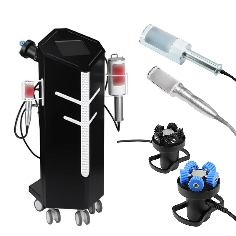 2026 Professional 4 Handles Roller Therapy ABS Standing Face Body Slimming Vibra