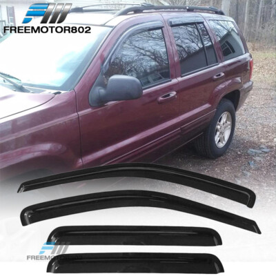Fit 99-04 Jeep Grand Cherokee WJ Window Visors Rain Sun Guard Acrylic 4PC