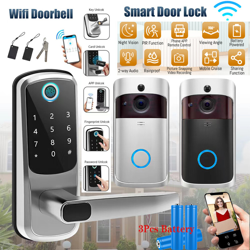 Smart Wireless WiFi Video Doorbell Phone Door Ring Intercom Security Camera Bell