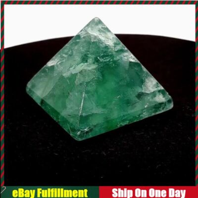 Natural Green Fluorite Quartz Crystal Healing Energy Tower Gems Pyramid Decor US