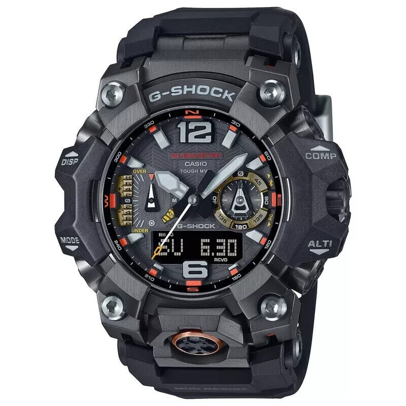 Pre-owned Casio G-shock Gwg-b1000ec-1ajf Mudmaster Emergency Color Solar Radio Men Watch