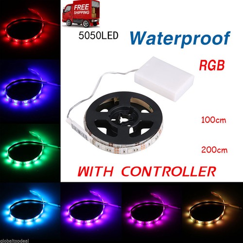 SMD 5050 RGB LED Leuchte Leiste Strip Streifen Lichterkette Batteriebetrieben DE