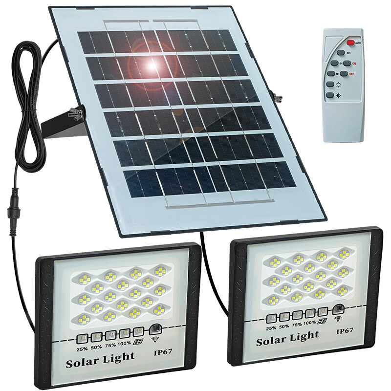 144 Led Solarflutlicht Solarleuchte Strahler Scheinwerfer Mit Fernbedienung Ip67