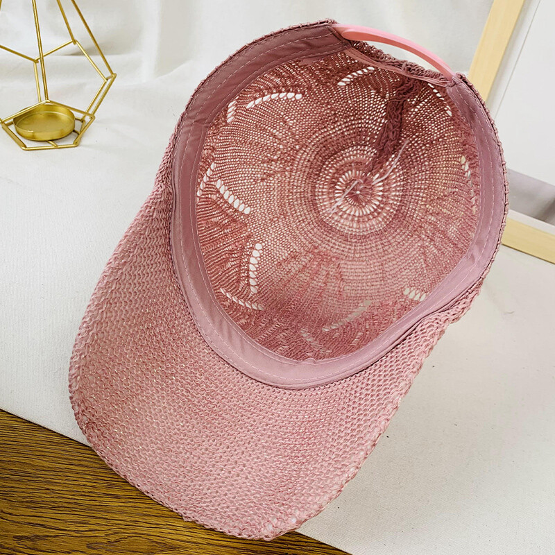 Donna Cavo Strass Baseball Visiera Cappellino Traspirante Estate SPORTS Cappello
