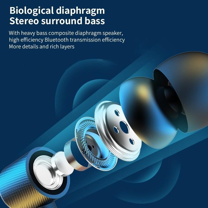 New Bluetooth Neckband Wireless Headphones Mic Headset Stereo Earbuds Earphone