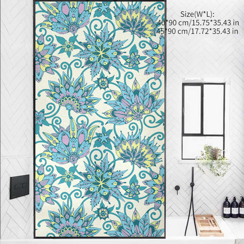 Frosted Glass Sticker Static Opaque DIY Stained Window Film Vinyl Blackout Home
