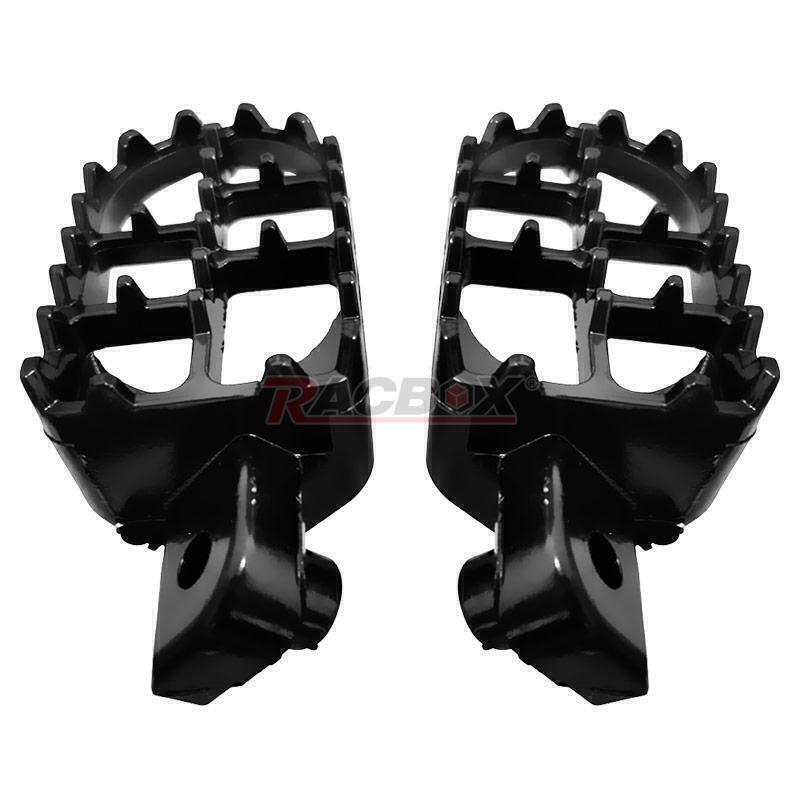 2Pcs Motorcycle Foot Pegs Pedal Pad Wide Fat Footrest Footpegs Aluminium Black