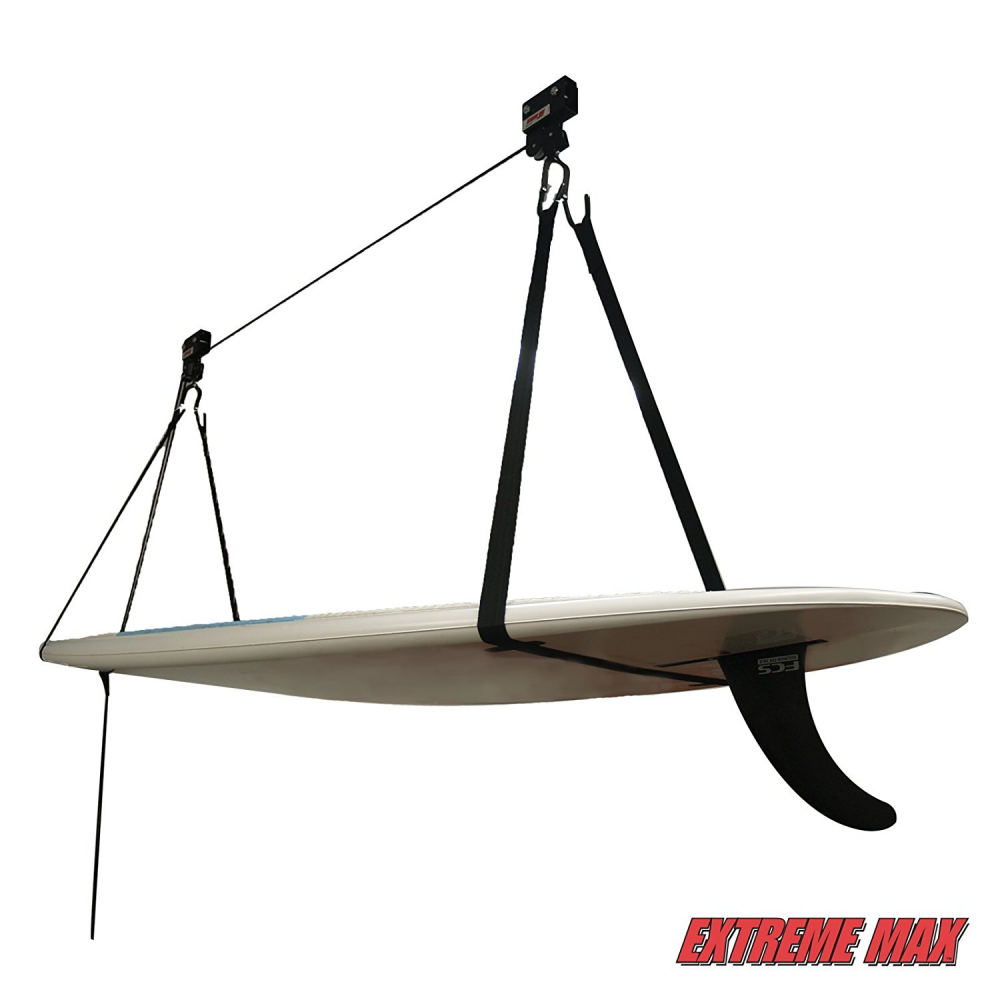 120 Lbs Kayak Canoe Surf Board Ladder Hoist And Lift Tool Stand Garage Hanger