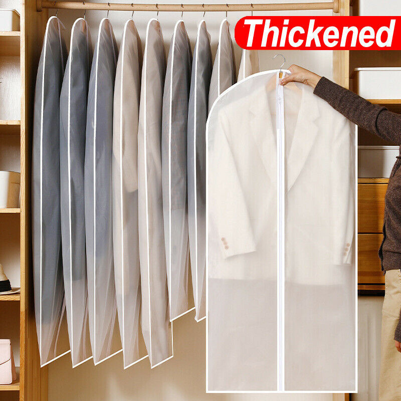 24x55 Inch Garment Bag Suit Dress Storage Clear Cover Full Zipper Coat Carrier