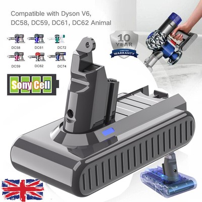 21.6V 9500mAh Replacement Battery For Dyson V6 V7 Animal Absolute SV11 DC58 SV03