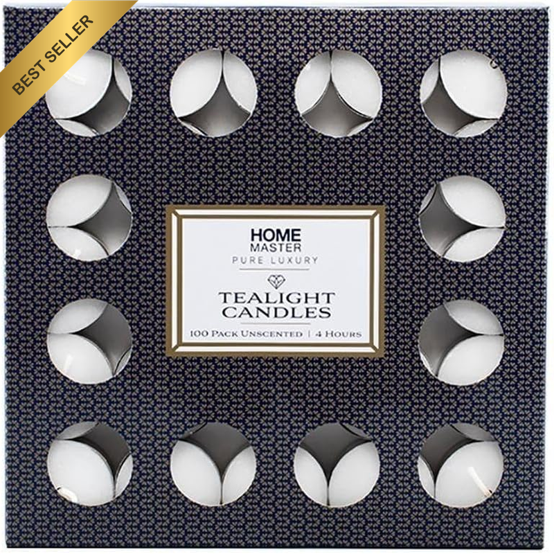 Unscented Tealight Candles (Pack of 100)