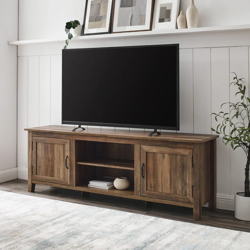 Coastal Charm Rustic Elegance For Screens Up To 78" Media Co