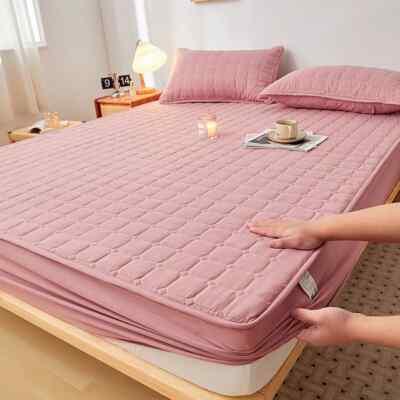 Thicken Mattress Pad Cover Protector Skin-Friendly Durable Fitted Sheet Cotton