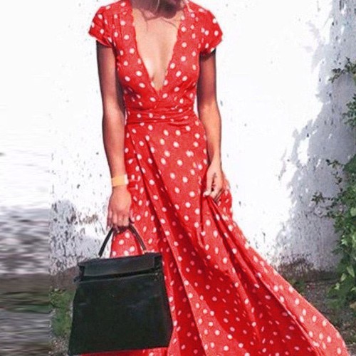Damen Boho Blumen Freizeit Baggy Lose Kaftan Kleid Strandkleid Sommer Maxikleid
