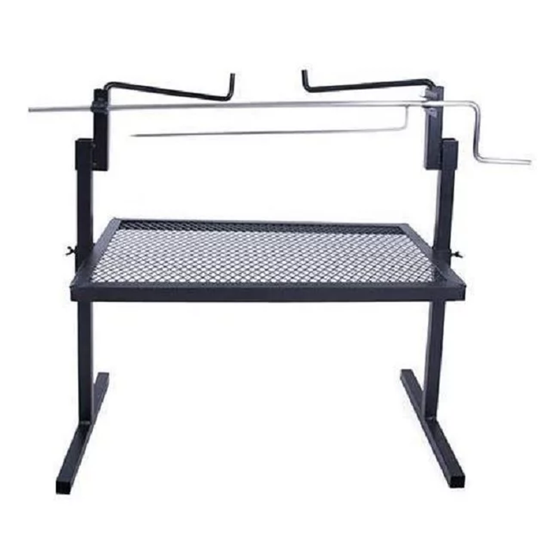 Rotisserie Grill Outdoor Campfire Cooking Camping Equipment Kitchen Patio 24x16