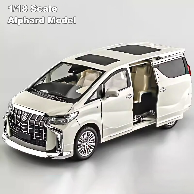 1:18 Diecast Vehicle for Toyota Alphard Model Car Toy Collection