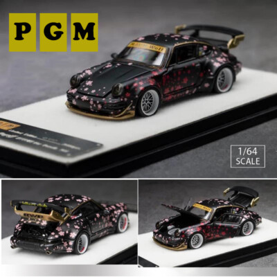 PGM 1:64 Scale Porsche RWB 964 RAUH-Welt Begriff Diecast Car Model Gift Black