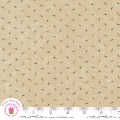 Moda FLUTTERING LEAVES 9738 11 Beechwood Beige Tan  KANSAS TROUBLES Quilt Fabric