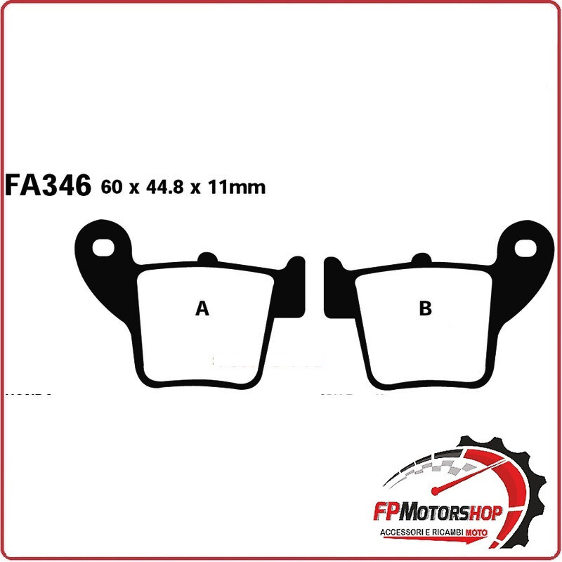 PASTIGLIE PASTICCHE FRENO PER MOTO HONDA CRE 250 POST. 02> EBC FA346R CRF 04>