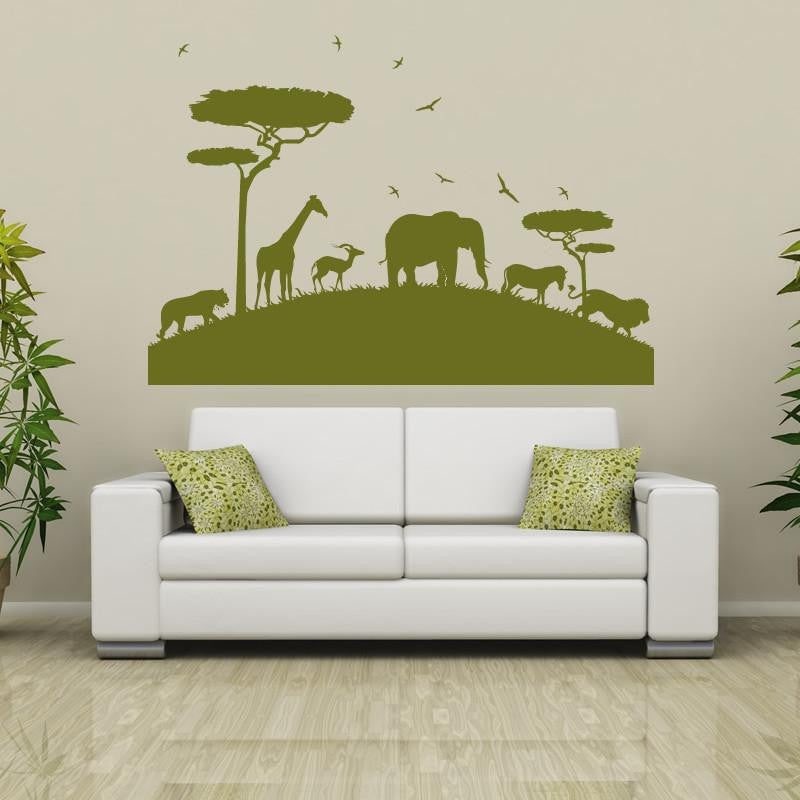 African Animals Safari Wall Art Sticker